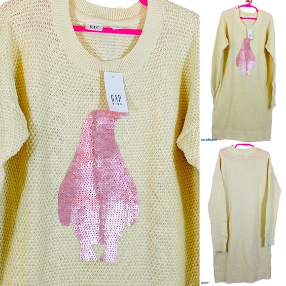 NWT Girl’s Gap Sequin Sweater Dress - Picture 4 of 4